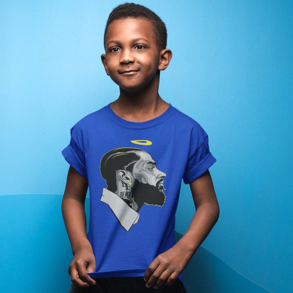 Kids ROYAL BLUE Nipsey Hussle T-SHIRT